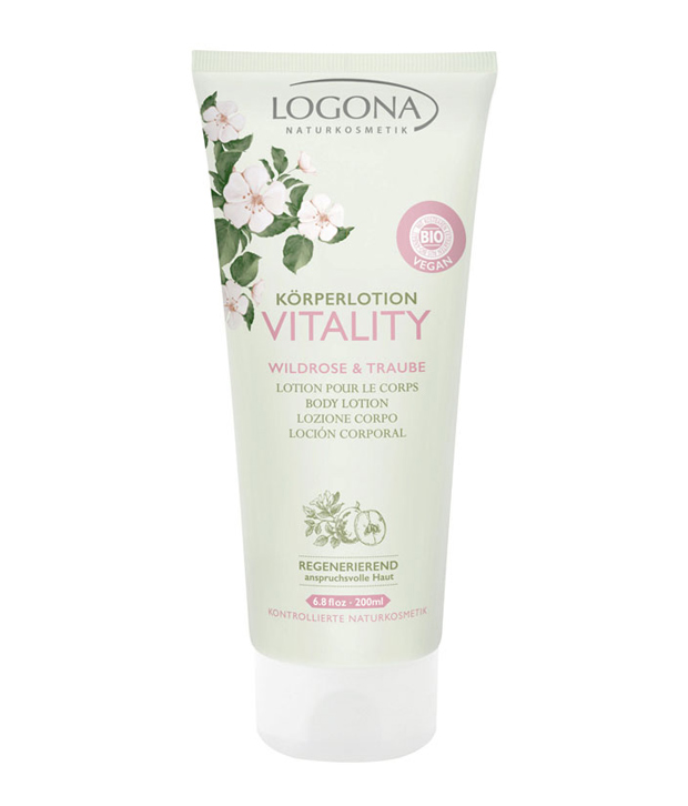 LOGONA Vitality Tělové mléko Planá růže & Hrozny 200 ml LOGONA Vitality Tělové mléko Planá růže & Hrozny 200 ml