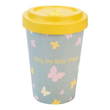 Woodway - opakovaně použitelný kelímek z bambusu na kávu s sebou Butterflies 400 ml Woodway - opakovaně použitelný kelímek z bambusu na kávu s sebou Butterflies 400 ml