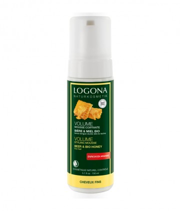 LOGONA Stylingová pěna na objem vlasů Pivo & Med 150 ml LOGONA Stylingová pěna na objem vlasů Pivo & Med 150 ml