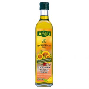 AMLILI Slunečnicový olej s čili a česnekem BIO 250ml AMLILI Slunečnicový olej s čili a česnekem BIO 250ml