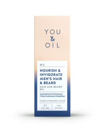 YOU & OIL Posilující pánský olej pro vlasy a vousy 50ml YOU & OIL Posilující pánský olej pro vlasy a vousy 50ml