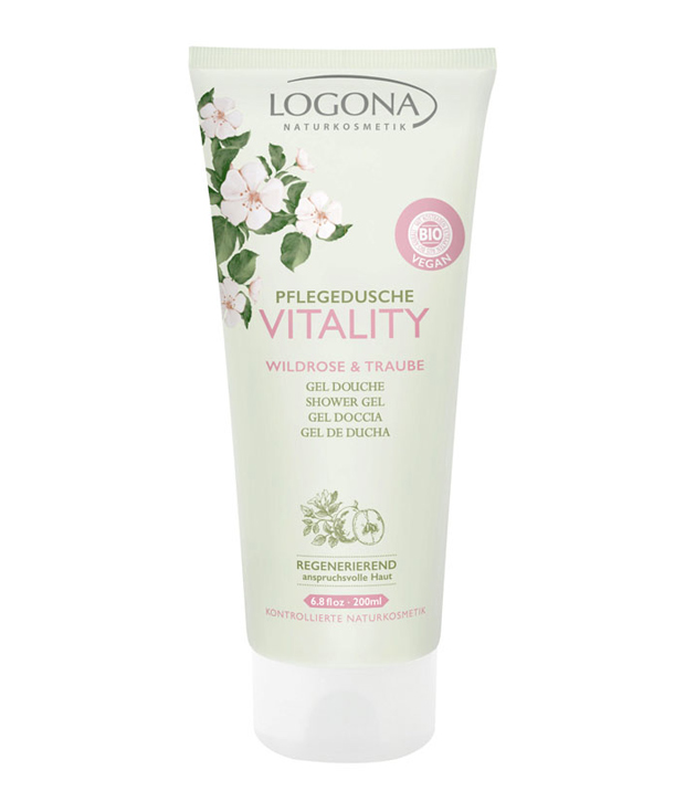LOGONA Vitality Sprchový gel Planá růže & Hrozny 200ml LOGONA Vitality Sprchový gel Planá růže & Hrozny 200ml